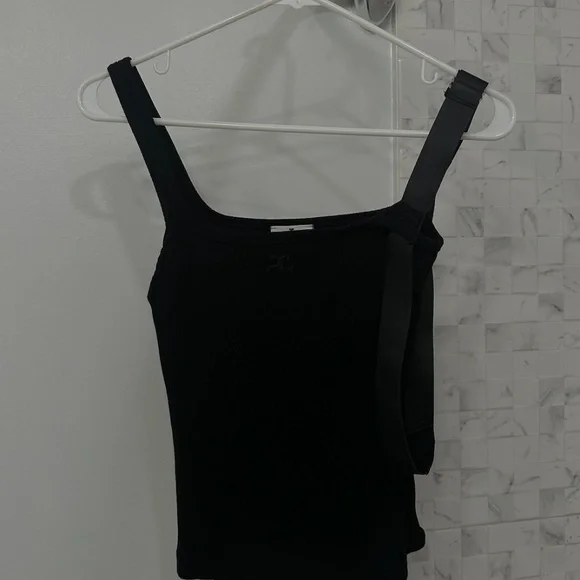 Courreges Leather Strap Tank Top Size S - Picture 7 of 10